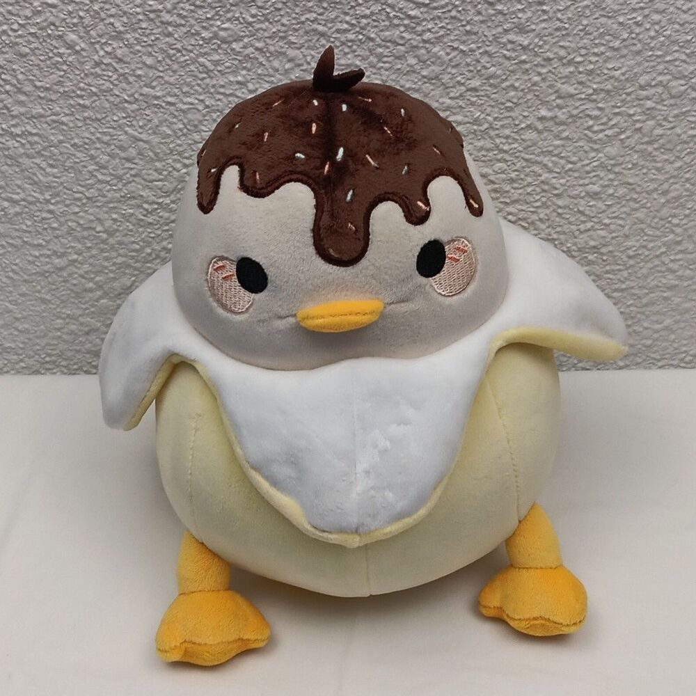Honeymaru Chocolate Banana Duck Plush 8" Dessert Stuffed Animal